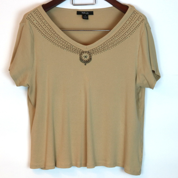 STYLE & CO Plus Size Blouse 3X Casual Knit Blouse - Picture 7 of 7